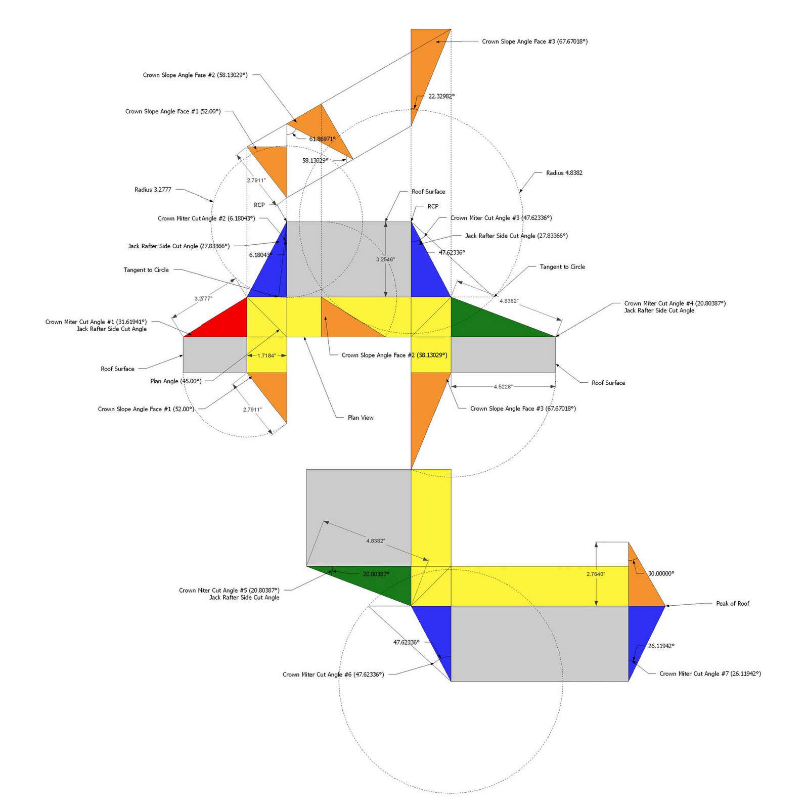 24 Sided Polygon Crown Molding Angles