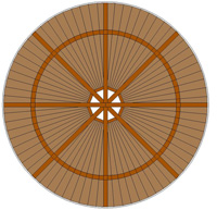 circular Tower Structural Ring Rafter Layout