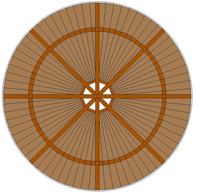 circular Tower Structural Ring Rafter Layout